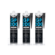 3 x 300ml Sealant Silcone BLACK GP200 Bond It General Purpose Bathroom Kitchen