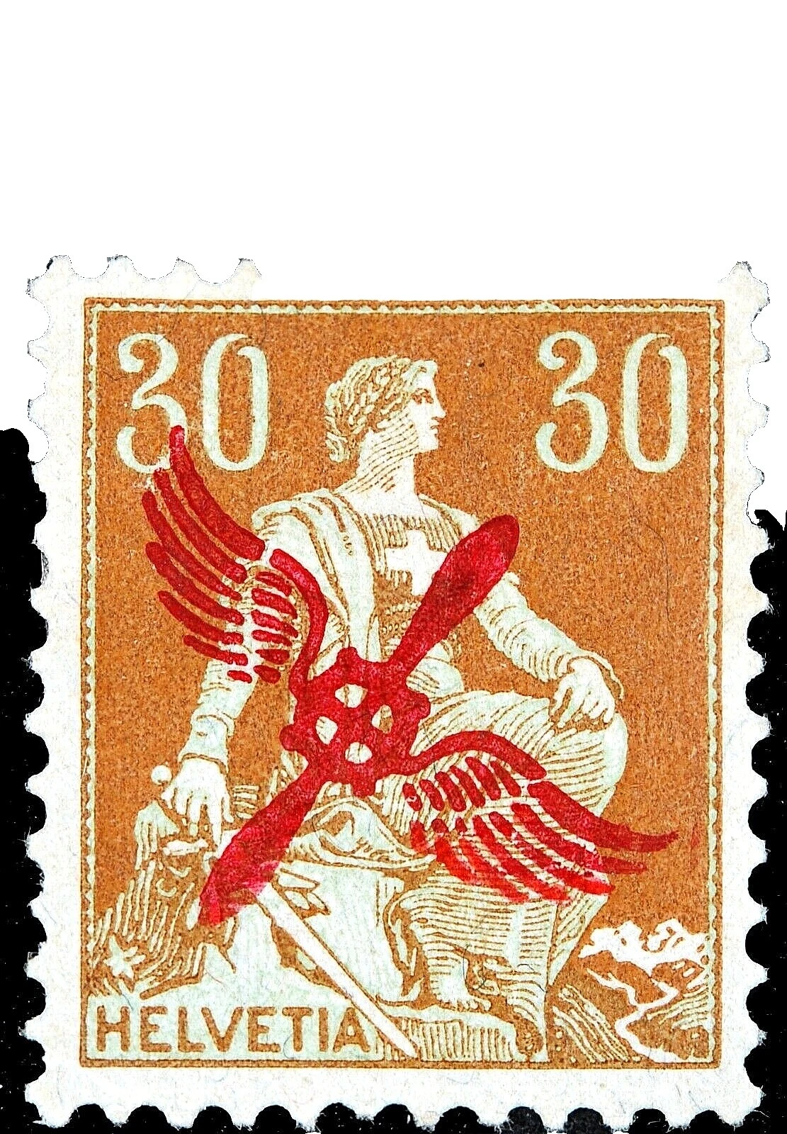 Flags, National Emblems Air Mail Swiss Stamps
