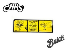 1942-1948 Buick Jack Instructions Decal New