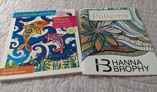 Zendoodle Dancing Dolphins and Hanna Brophy Coloring Books Set of  2 Adult Color