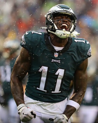 Nfl Players Best Wr Helmet 8x10 Photo AJ BROWN Philadelphia