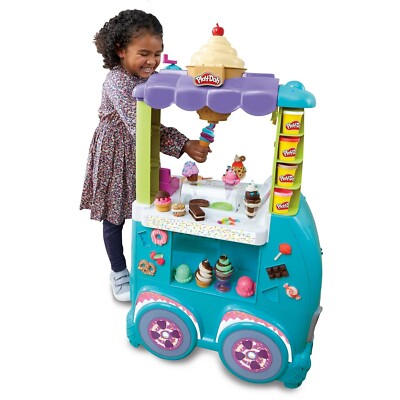 Play-Doh Kitchen Großer Eiswagen, Spielset mit 27 Accessoires, 12 Dosen, 3+ Jahr