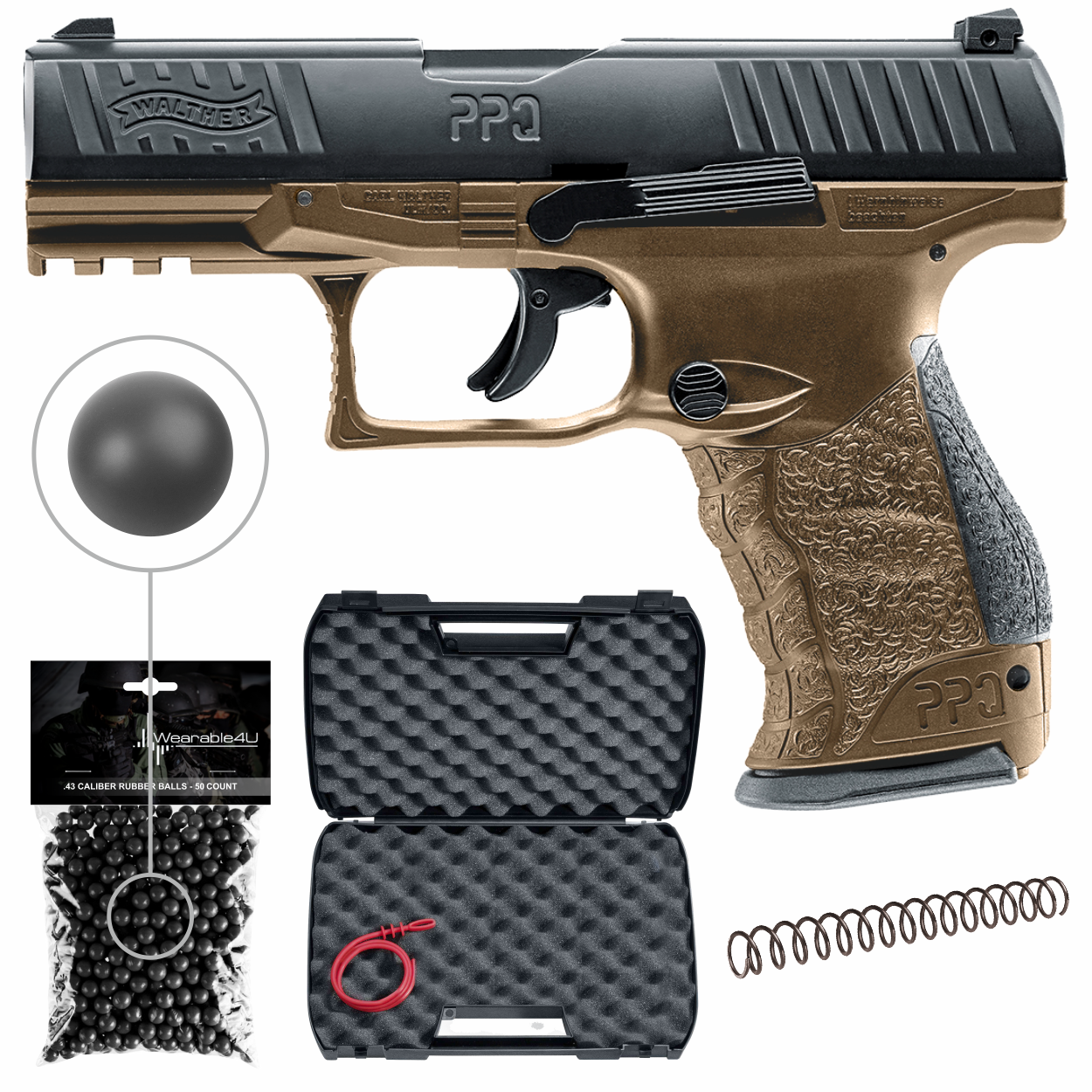 Details about   New T4E .43 Cal Walther PPQ M2 LE Training Paintball Pistol 2292102 FDE