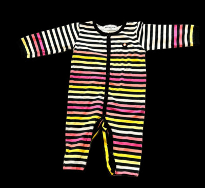 SONIA RYKIEL AXELLE BABY MULTI STRIPE ONE PIECE JUMPSUIT ROMPER COVERALL 12M