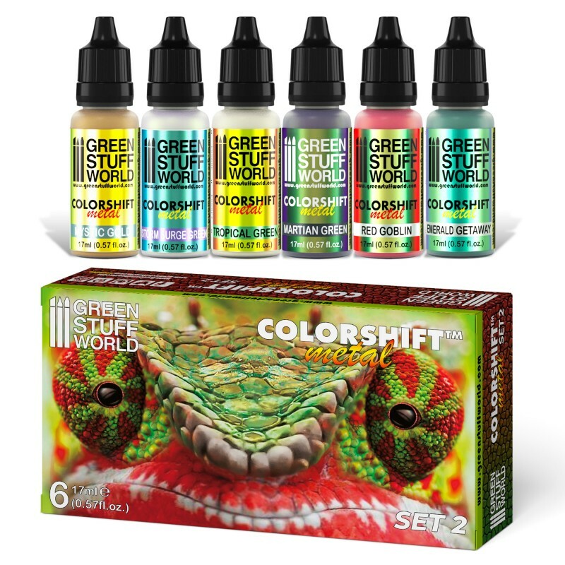 Набор красок для акриловых моделей металла Green Stuff World Chameleon Colorshift - Набор 2
