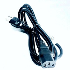 Dell LCD TV Monitor Computer Printer AC 3 Prong Power Cord Cable 6FT/2M 125V 10A