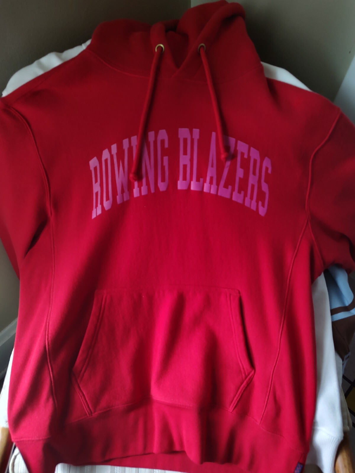 FILA Felpa con cappuccio Rowing Blazers Collegiate arco rossa taglia L