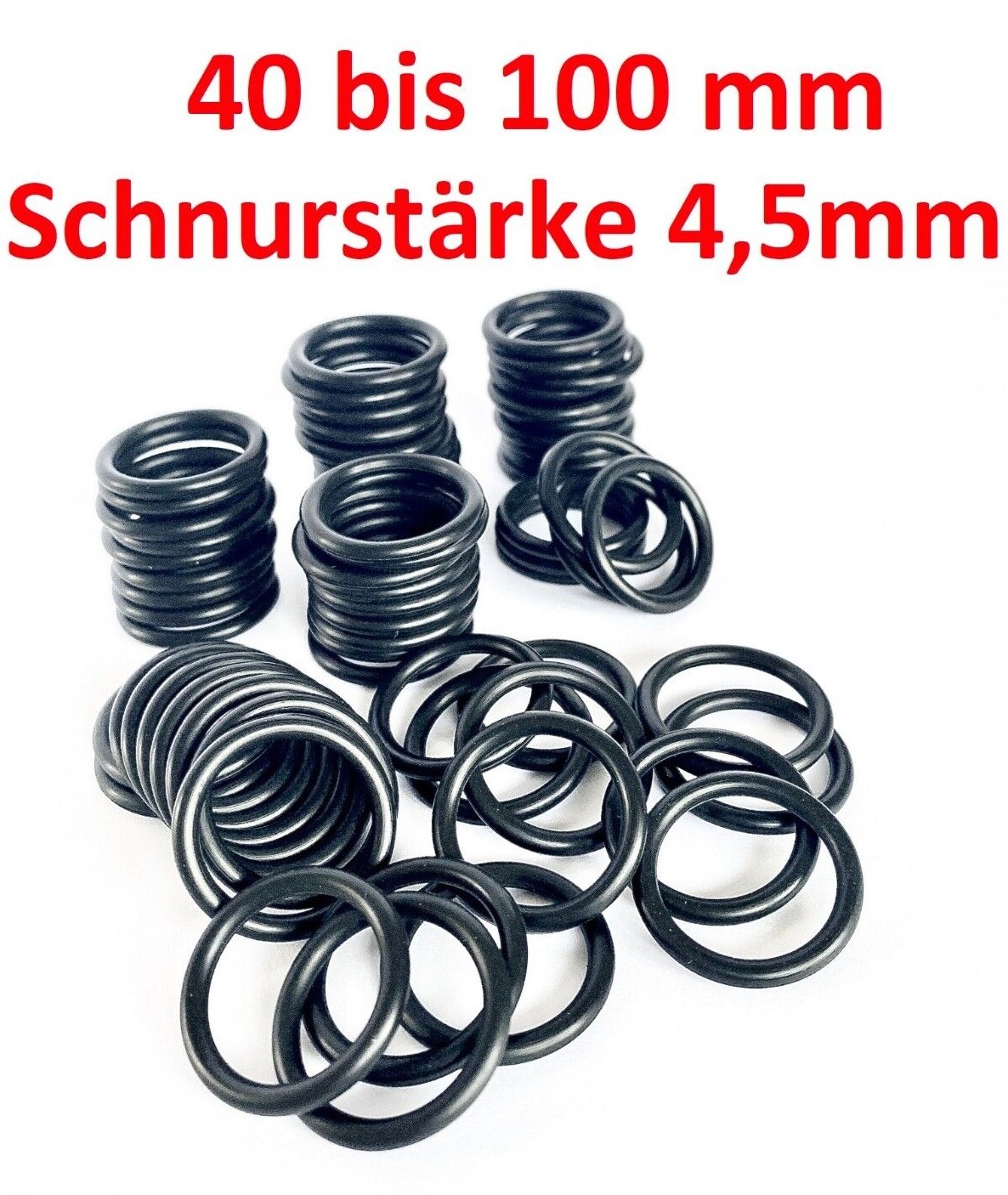 Dichtringe/O-Ringe 4,5 X 2 Mm NBR 70, Menge 5 Stück - Foto 9
