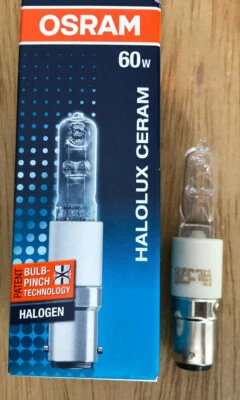 Osram Halolux Ceram 64469 NEUWARE ORIGINALVERPACKT 230V B15D/SBC, 60W KLAR EEK:G