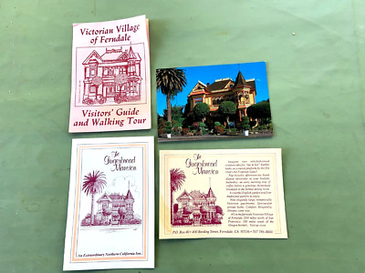 The GINGERBREAD MANSION Tour Walking Guide Bed & Breakfast Postcard Paper
