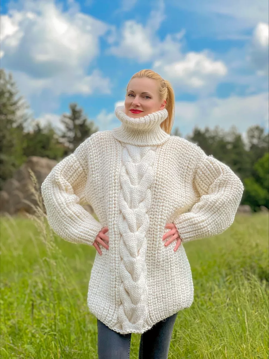 Thick white hotsell sweater