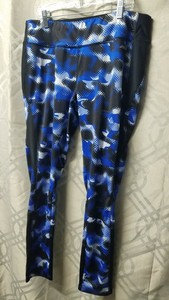 blue camo workout leggings