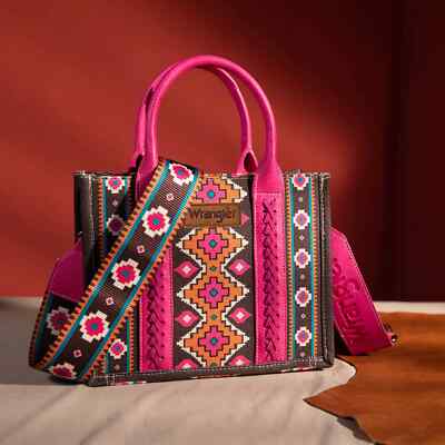 New Wrangler Southwestern Print Small Canvas Tote/Crossbody in Several colors