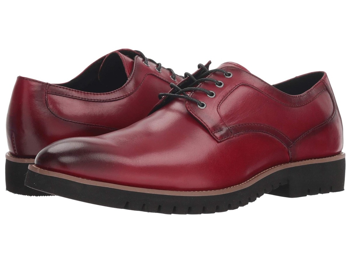 Stacy Adams Barclay Men's Oxfords Cranberry Leather Casual Stacy Adams Barclay Men's Oxfords Cranberry Leather Casual