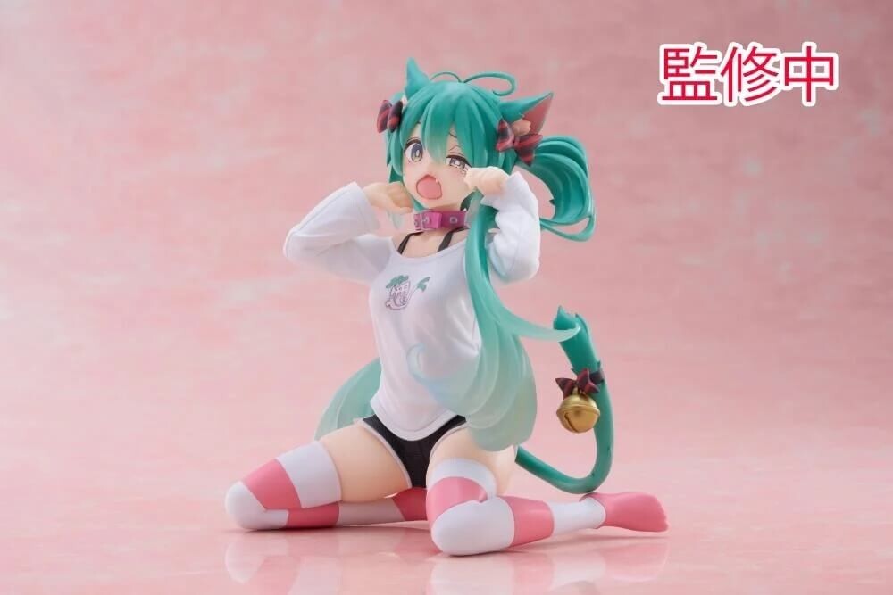vocaloid Hatsune Miku Desktop Cute figure cat ears Nekomimi