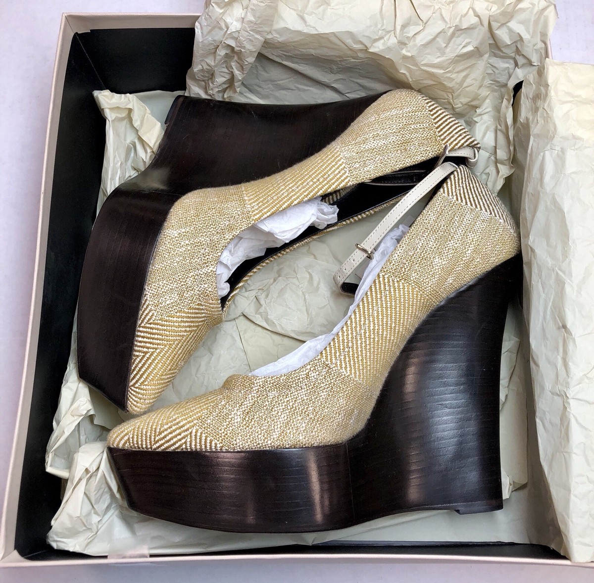 BURBERRY - BURBERRY PRORSUM BUTE 150 ウェッジ シューズ BURBERRY PRORSUM BUTE 150 ウェッジ シューズ