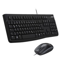 Logitech MK120, Tastatur & Maus Set, Kabelgebunden, Schwarz