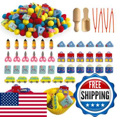 Unvola 154Pcs Back To School Sensory Bin Filler Fine Motor Toys Stationery