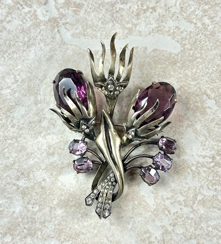 Vintage Athletic Sterling Silver Brooch EISENBERG ORIGINAL Signed Weight 67g