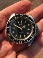 Atlantic Diver Monnin Case 200 M Not Working Military For Parts Vintage