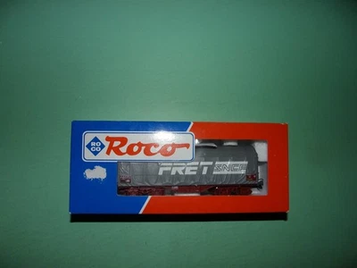 ROCO wagon bâché court gris FRET SNCF 46915-1 NEUF - Photo 1/4