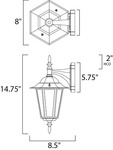 Maxim 3002 Builder Cast 14" 1 Light Wall Sconce - Picture 2 of 3