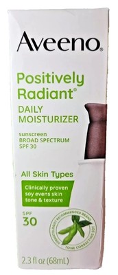 Aveeno Positively Radiant Daily Moisturizer SPF 30 . 2.3oz. Exp 2/2026