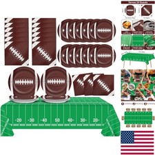Festive Football Party Supplies Set - Ideal for Birthdays  Baby Showers