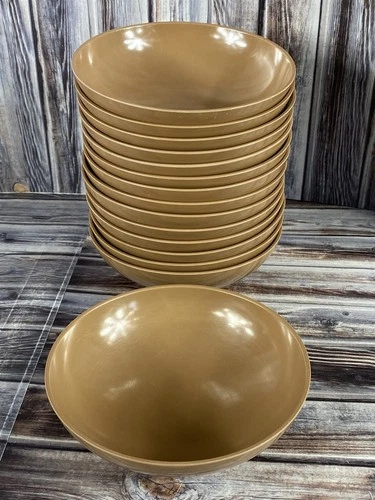 Vintage Texas Ware Brown Wheat Pattern - Lot of 4 Melamine Cereal Bowls 5.5"