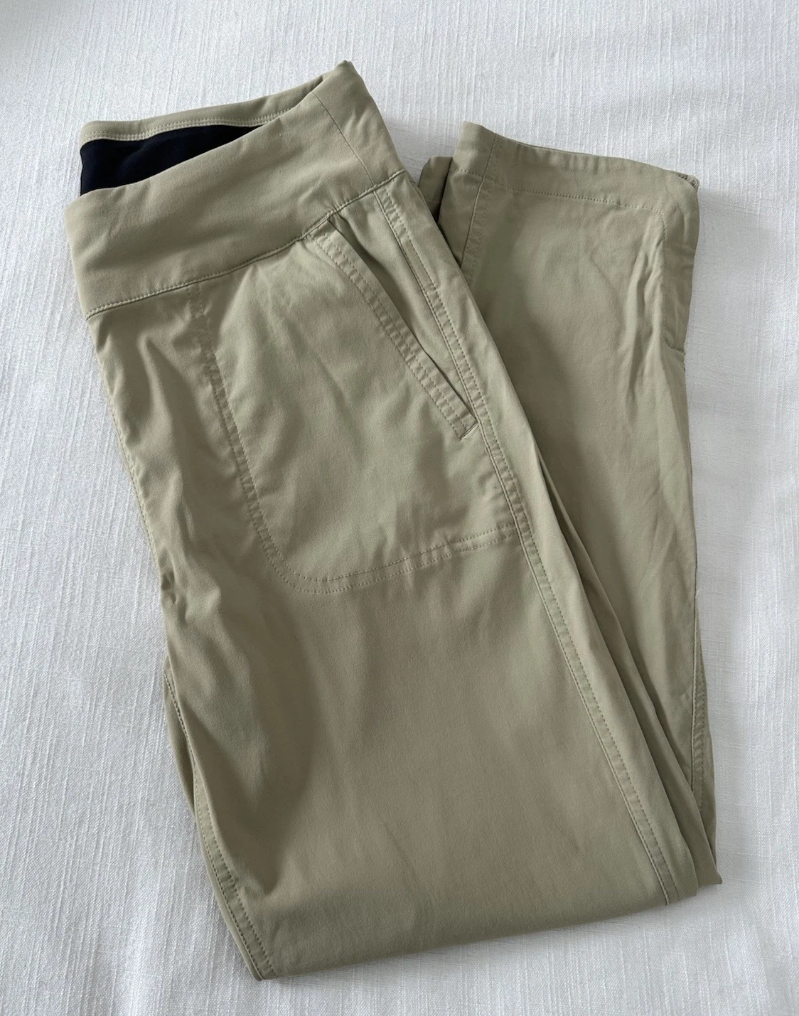 The North Face Men's Medium Brown Nylon Pants Lightweight, Elastic Waist