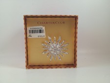 Charter club brooch Silverstone Crystal new in box