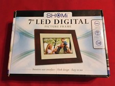 New SHOMi 7" LED digital picture frame Plug Play, no PC required, excellent