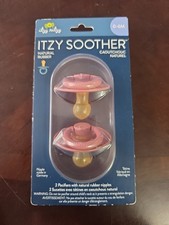 New Itzy Ritzy Natural Rubber Pacifiers 0-6m ITZY SOOTHER 2 Pk Cherry Free Ship