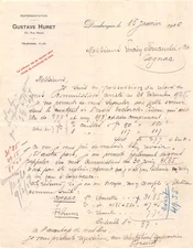 1926 REPRESENTATION GUSTAVE HURET A DUNKERQUE - M. FOUCAULD A COGNAC