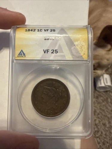Photo of a 1842-P Large Cent from an eBay listing that sold on Jul 22, 2026