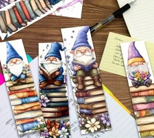 32 PC Bookmark Set Gnome Books Reading Fantasy 1.5" x 5.9" New Free Ship DS 232