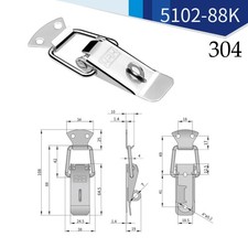 Stainless Steel Toggle Latch Catch Clamp Spring Loaded Buckle Case Clip 8kg~40kg