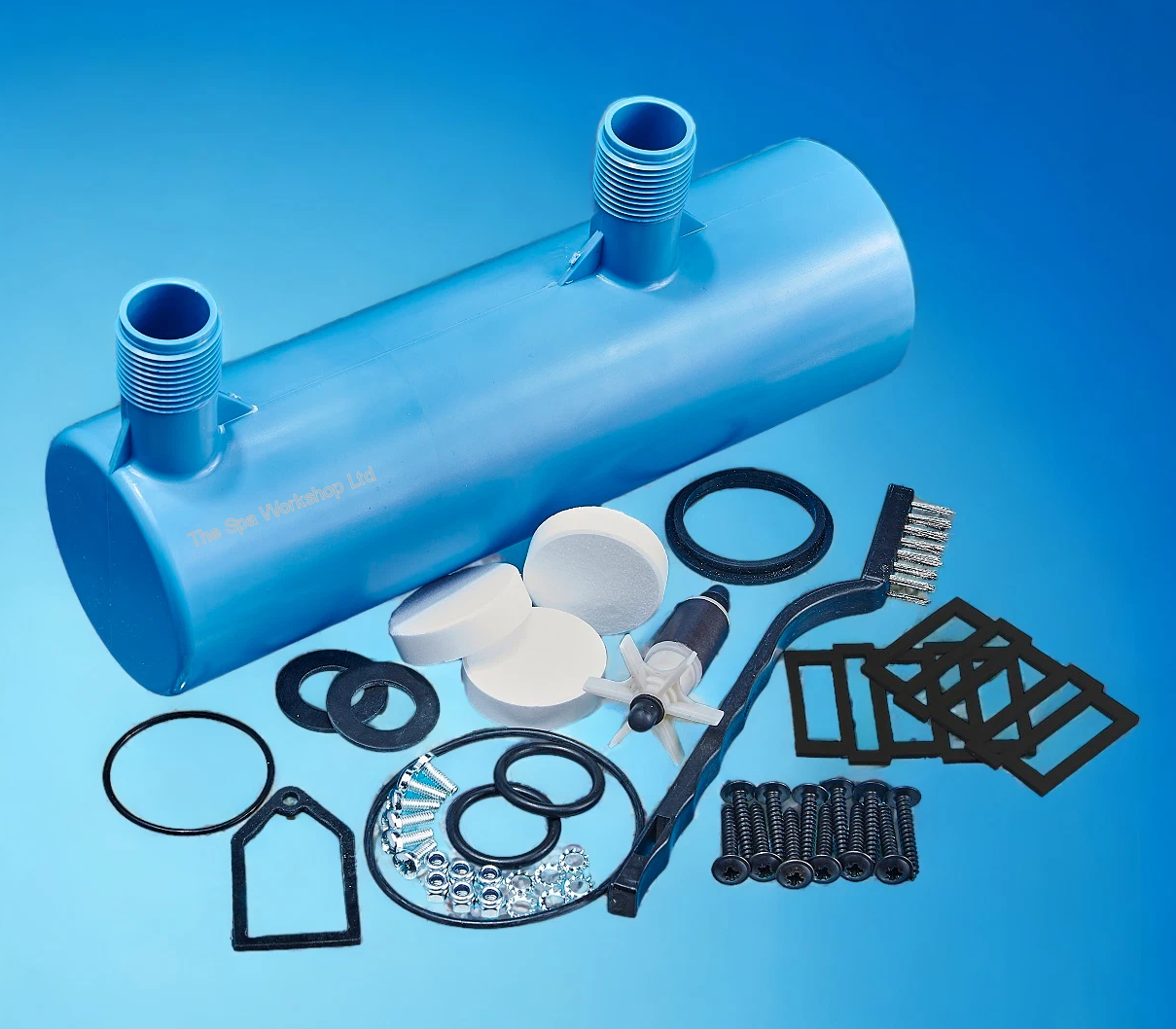 Pump Descaler + Impeller + Heater Seals for Lay-Z-Spa AirJet Pumps Fix Leaks E02