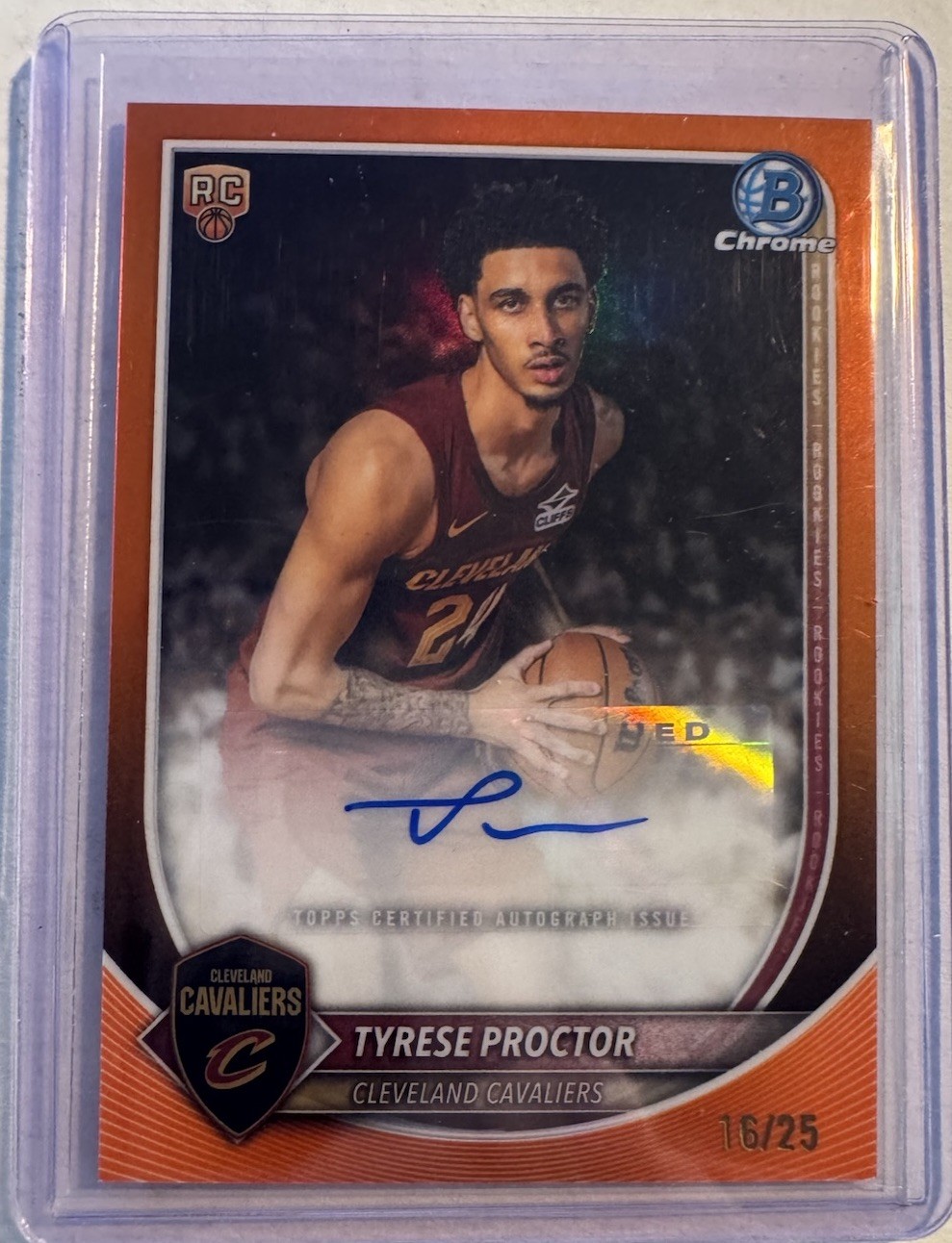 2025-26 Topps Tyrese Proctor Bowman Auto Orange /25