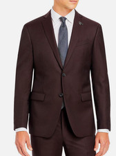 John Varvatos Bleecker-JN Tic Stripe Estrato Wool Slim Suit Jacket 38 R NEW 500