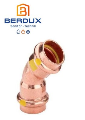 Viega Pressfitting Gas Bogen 45° i/i 28mm 1 Stück Profipress Wasser Heizung NEU