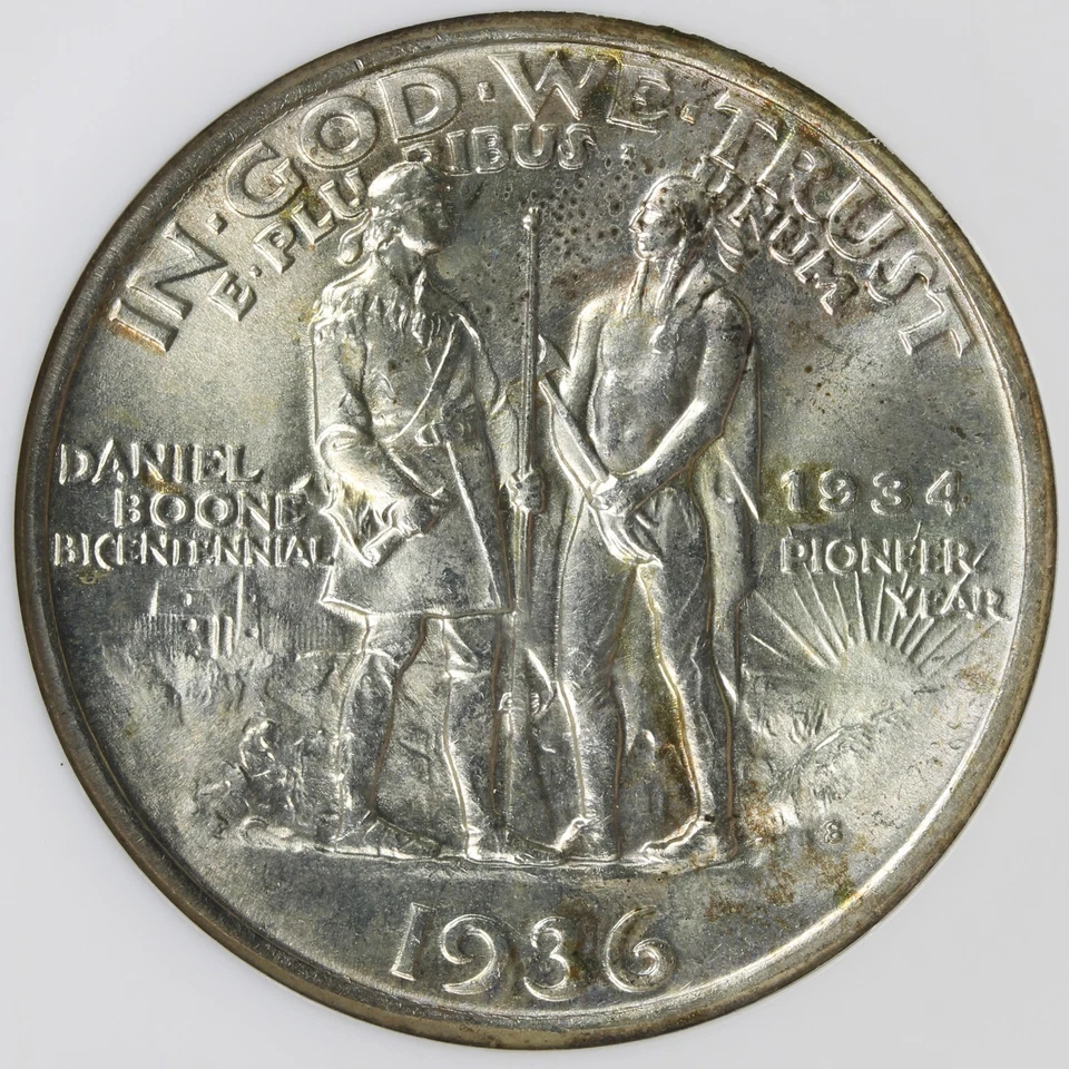 1936-S 50c Boone Silver Half Dollar Commemorative NGC MS65 - Image 4 of 4