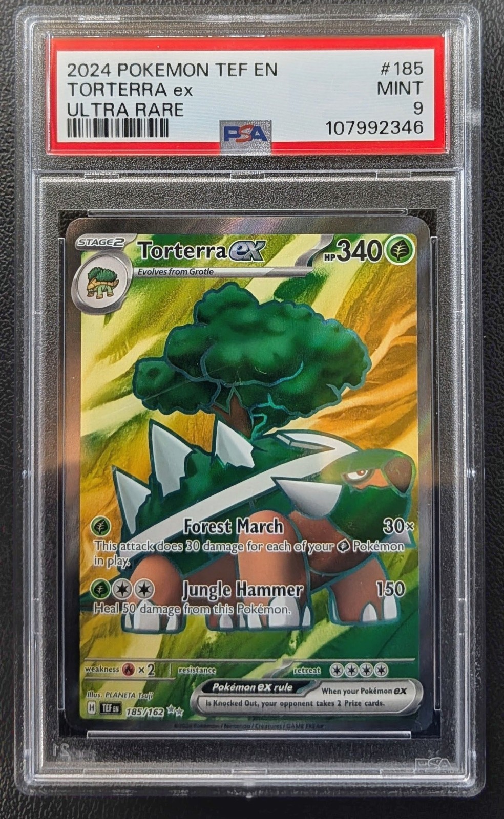 2024 POKEMON TEF EN TORTERRA ex ULTRA RARE #185 - Free Shipping 