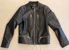 DSQUARED2 Leather Rider Jacket Mens 52 Black ...
