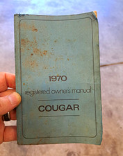 1970 Mercury Cougar Owners Manual Owners Guide Book Id Card Original