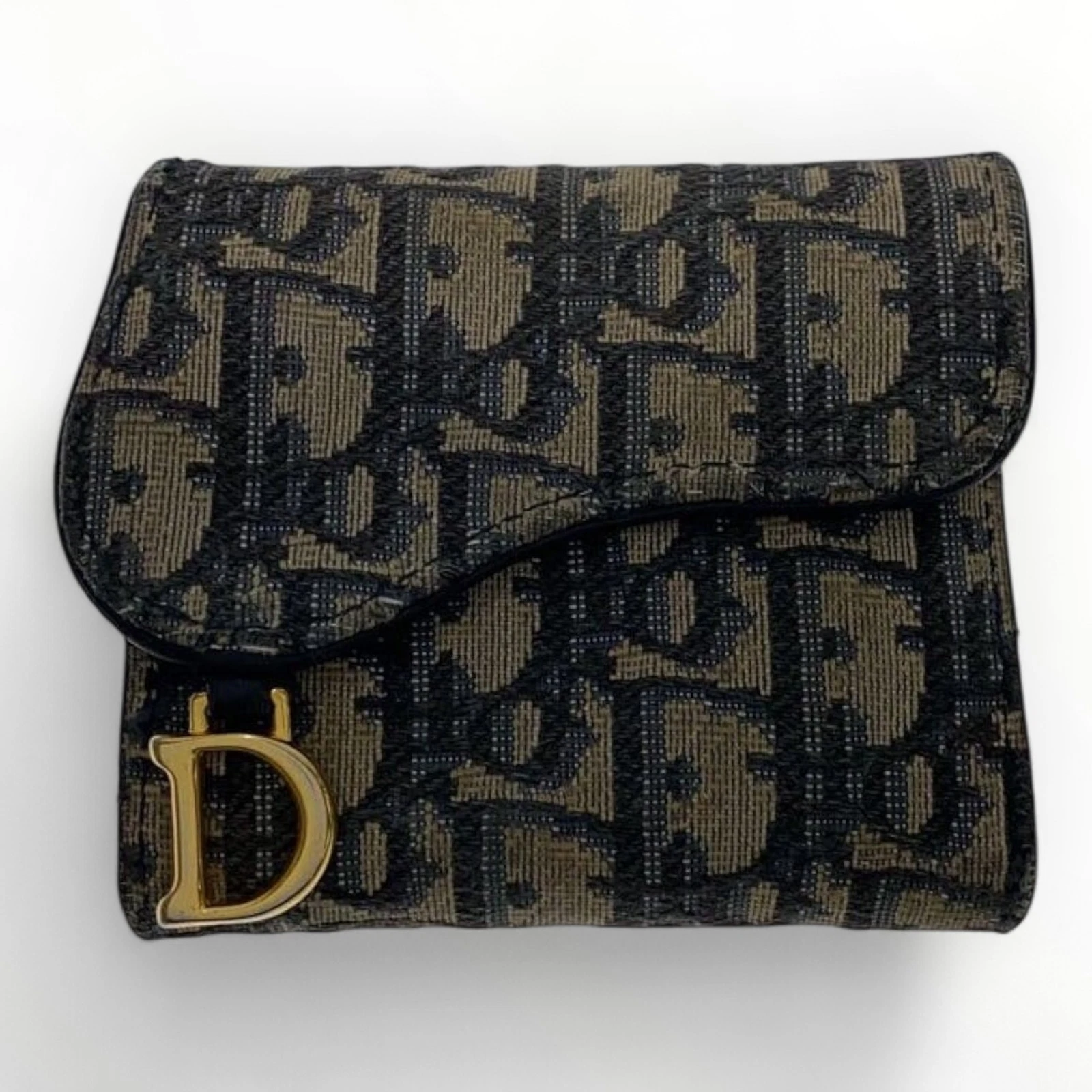Christian Dior Trotter Lotus Portefeuille Portefeuille Tri Pli Femme 4644