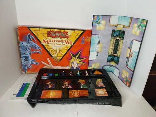 Vintage YuGiOh! Millennium Board Game Juego Jen  1996 Mattel Open Box Complete