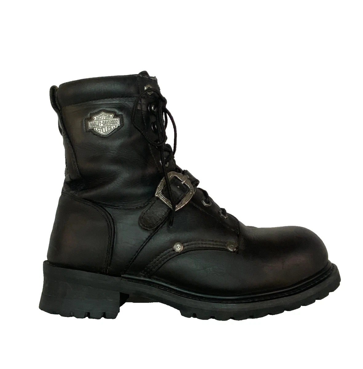 Harley-Davidson Mens Size 9 Black Faded Glory  Motorcycle Steel Toe Boots 91035 Harley Davidson Faded Glory Boots In Men main image 3