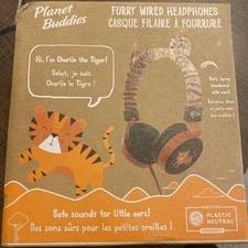 Planet Buddies Tiger Furry Wired Headphones V2