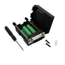 DB15 Male D-SUB 15 Pin Jack Port to Terminal Breakout Board Connector, 2 Row Plu